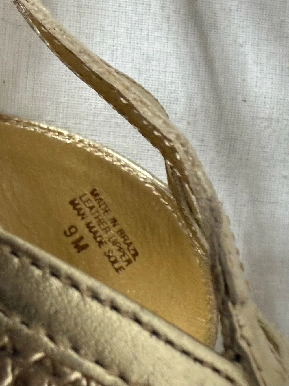 Lilly Pulitzer Metallic Gold Strappy Wedge Sandals